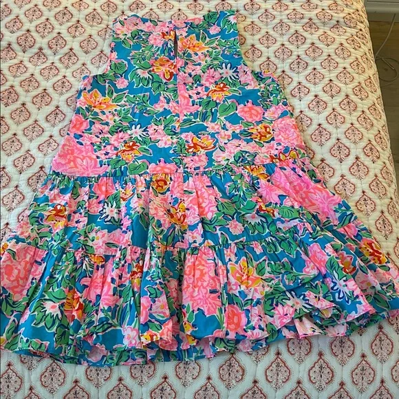 Lilly Pulitzer Pink, Blue, Green Floral dress - Picture 3 of 5
